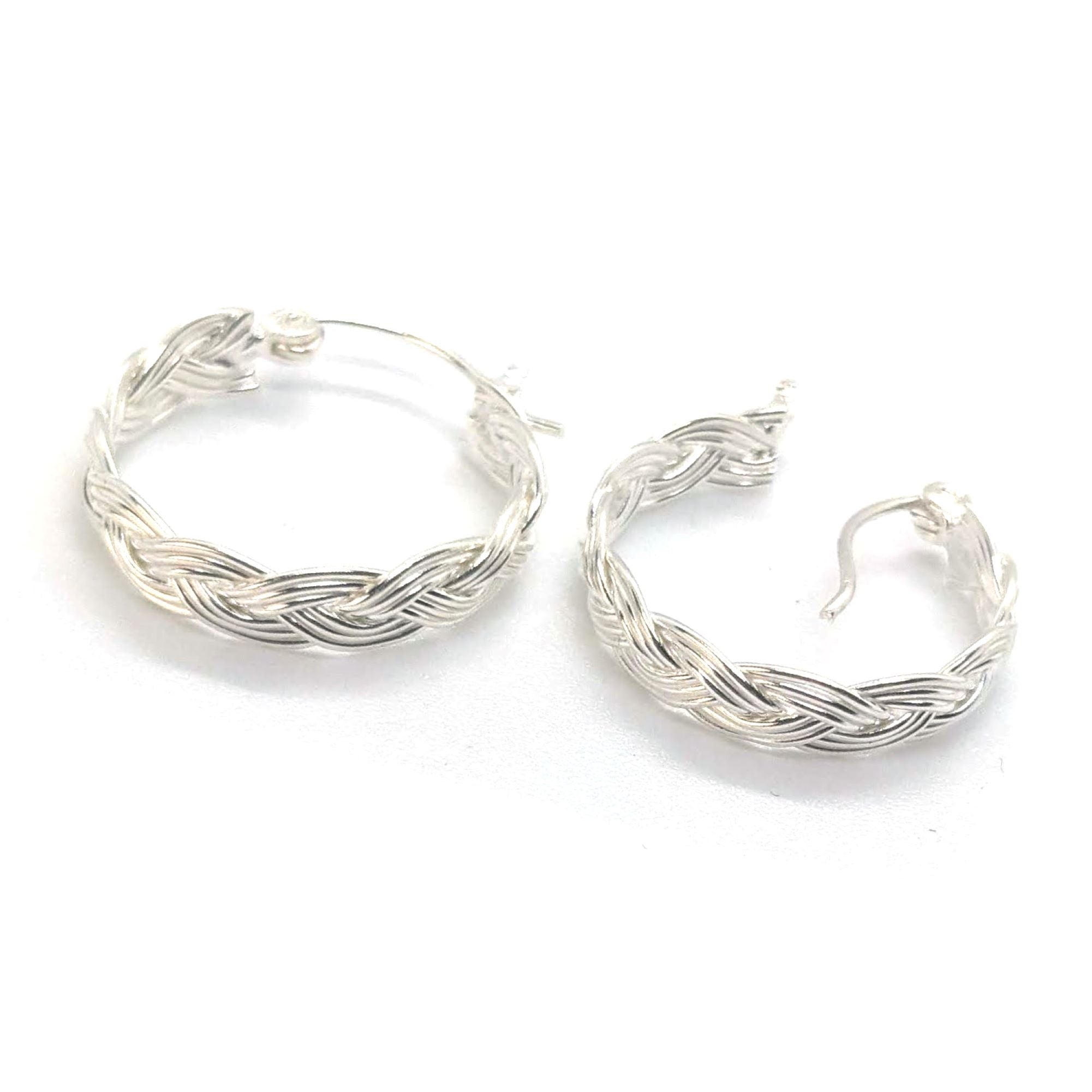 Braided Hoop Earrings - Silver | Konga Online Shopping